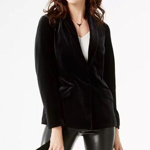 NWT INC International Concepts Velvet Blazer in Deep Gray